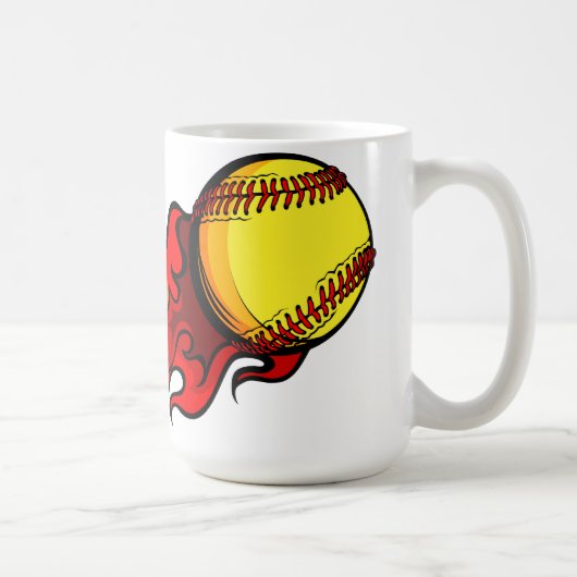 FlammenFastpitch Softball-Kaffee-Tasse Kaffeetasse (Rechts)
