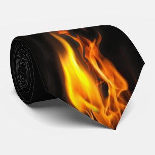 Flammenfeuer-Gelbe Schwarze Neuheit Künstlerische  Krawatte