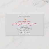 Flammenfeuer (OrangenFlammen) Visitenkarte (Rückseite)