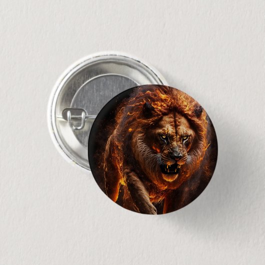 Flammenfeuerlöwe Button (Vorne & Hinten)