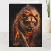 Flammenfeuerlöwe Karte (Vorderseite)