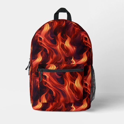 Flammenfeuermuster Bedruckter Rucksack (Vorderseite)