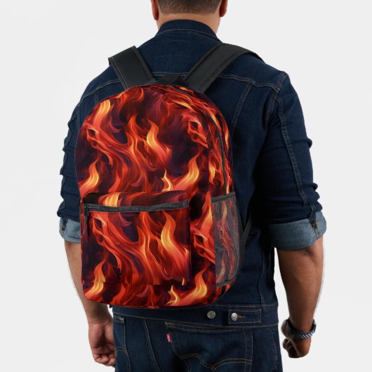 Flammenfeuermuster Bedruckter Rucksack (Insitu (Modell))