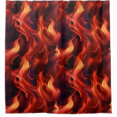 Flammenfeuermuster Duschvorhang (Vorderseite)