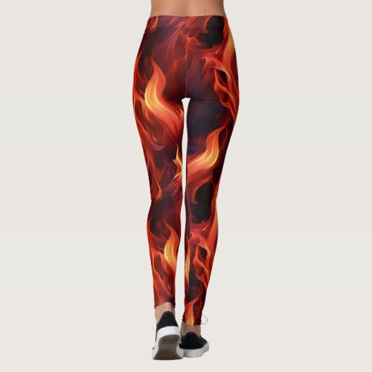 Flammenfeuermuster Leggings (Rückseite)