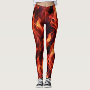 Flammenfeuermuster Leggings