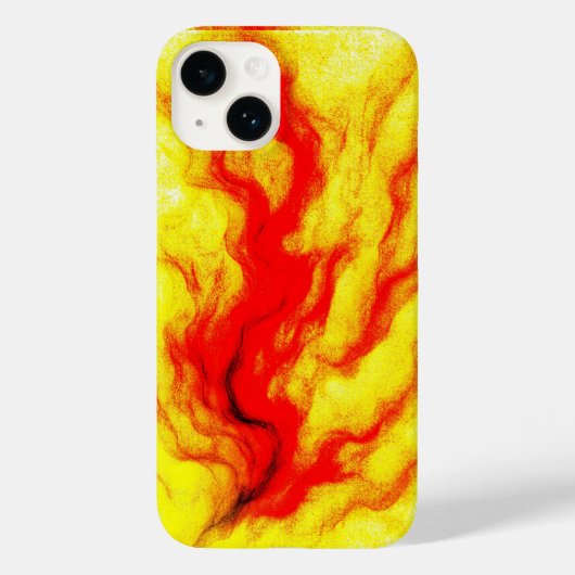 Flammenfluss - Abstraktes Feuer Inspiriert Case-Mate iPhone Hülle (Rückseite)