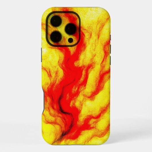 Flammenfluss - Abstraktes Feuer Inspiriert iPhone Hülle (Rückseite)