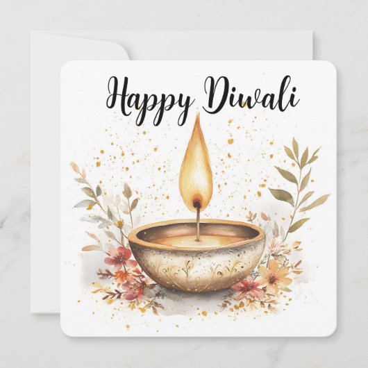 Flammenflüster, Diwali Feiertagskarte (Vorderseite)