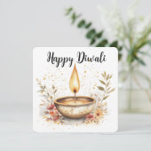 Flammenflüster, Diwali Feiertagskarte (Stehend Vorderseite)