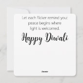 Flammenflüster, Diwali Feiertagskarte (Rückseite)