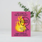 Flammenforscher brennen das Patriarchat 8 Postkarte (Stehend Vorderseite)