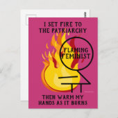 Flammenforscher brennen das Patriarchat 8 Postkarte (Vorne/Hinten)