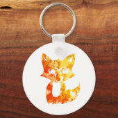 Flammenfox Schlüsselanhänger (Vorderseite)