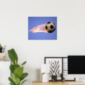 Flammenfußball Poster (Heimbüro)