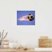 Flammenfußball Poster (Küche)