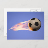 Flammenfußball Postkarte (Vorne/Hinten)