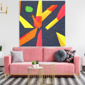 Flammengeometrie Leinwanddruck (Insitu (Wohnzimmer))