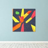 Flammengeometrie Leinwanddruck (Insitu (Holzboden))