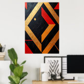 Flammengeometrien Poster (Heimbüro)