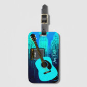 Flammengitarre Gepäckanhänger (Vorderseite Vertikal)