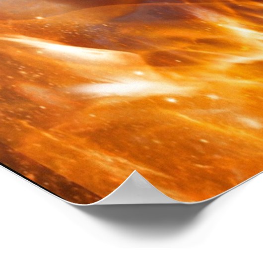 Flammengitarre Poster (Ecke)