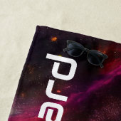 Flammengitarre Strandtuch (Beispiel)