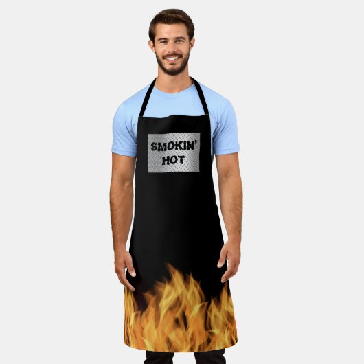 Flammengrill von Smokin Schürze (Getragen)