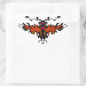 Flammenharpy coole Skizze v1 Rechteckiger Aufkleber (Tasche)