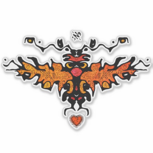 Flammenharpy coole Skizze v3 Aufkleber (Vorderseite)
