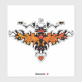 Flammenharpy coole Skizze v3 Aufkleber (Blatt)