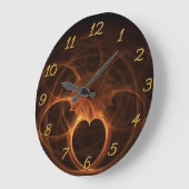 Flammenhecht Große Wanduhr (Winkel)