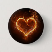 Flammenherz Button (Vorderseite)