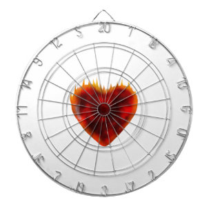 Flammenherz Dartscheibe