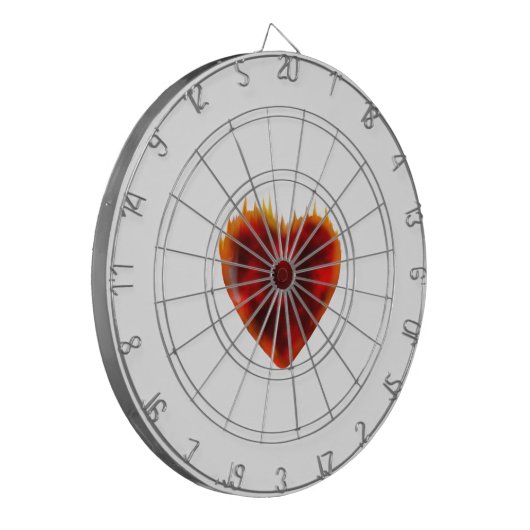 Flammenherz Dartscheibe (Vorderseite Links)