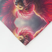 Flammenherz – Der geflügelte Löwe Fleecedecke (Ecke)