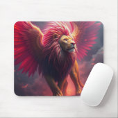 Flammenherz – Der geflügelte Löwe Mousepad (Mit Mouse)
