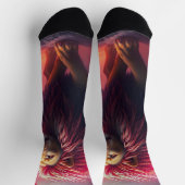 Flammenherz – Der geflügelte Löwe Socken (Oben)