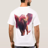 Flammenherz – Der geflügelte Löwe T-Shirt (Rückseite)