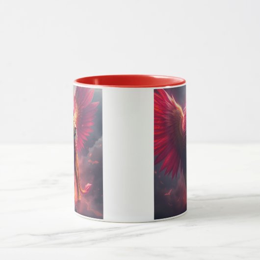 Flammenherz – Der geflügelte Löwe Tasse (Zentrum)