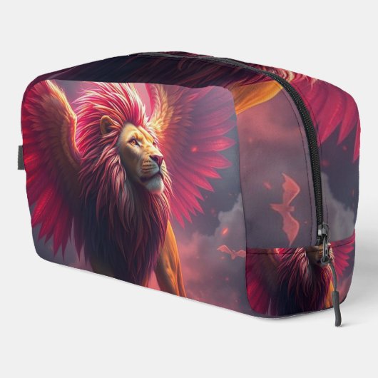 Flammenherz – Der geflügelte Löwe Waschbeutel (Rechte Ecke)