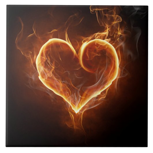 Flammenherz Fliese (Vorderseite)