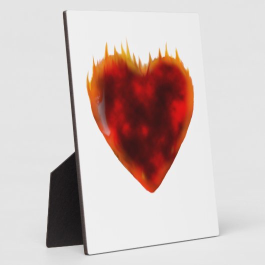 Flammenherz Fotoplatte (Seite)