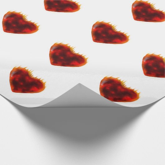Flammenherz Geschenkpapier (Ecke)