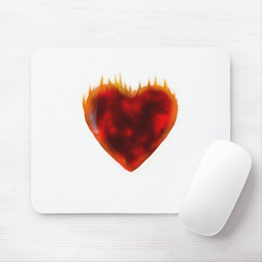 Flammenherz Mousepad (Mit Mouse)