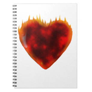 Flammenherz Notizblock