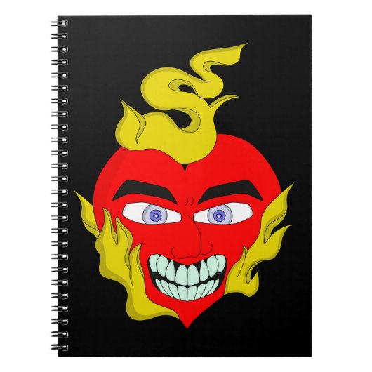 Flammenherz Notizblock (Vorderseite)