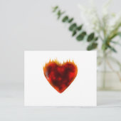 Flammenherz Postkarte (Stehend Vorderseite)