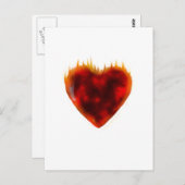Flammenherz Postkarte (Vorne/Hinten)