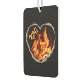 Flammenherz von Feuerinitialen und -namen Autolufterfrischer (Links)